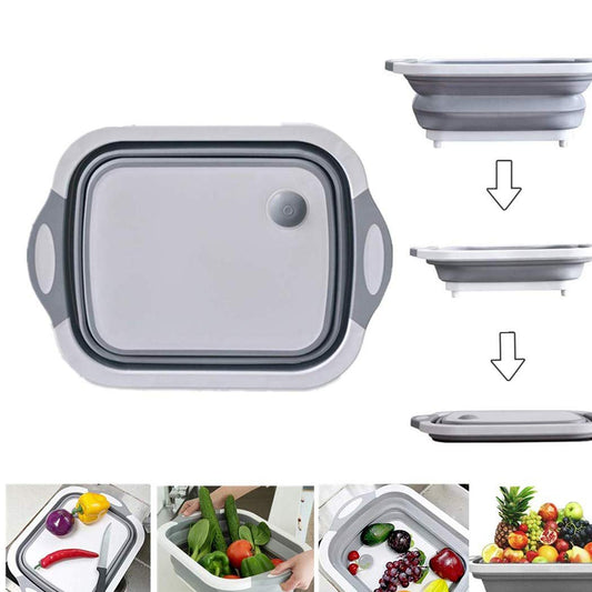 098 Foldable Chopping Board Dish Rack Washing Bowl