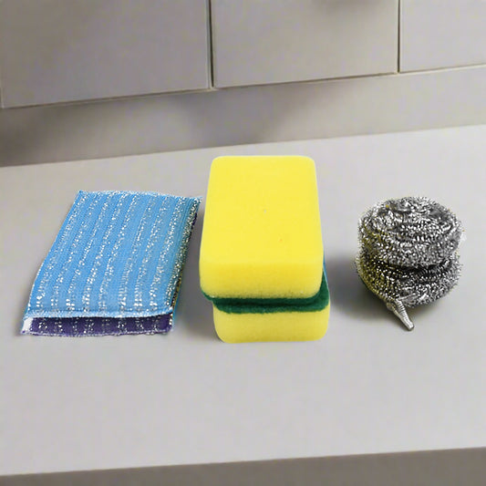 12929 Kitchen Cleaning Scouring Sponge Set (6 Pcs Set)