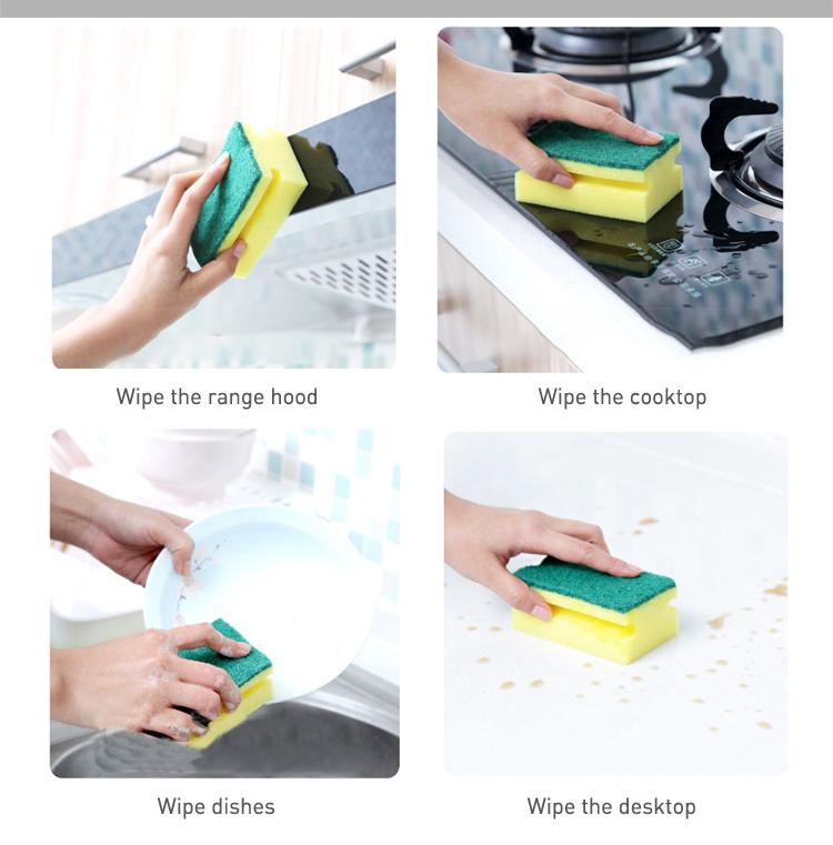 1429 Scrub Sponge 2 In 1 Pad For Kitchen Sink Bathroom Cleaning Scrubber