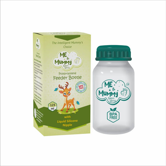 DEER Anti-Colic Bpa-Free Baby Feeding Bottle, 125Ml, Pack Of 1, GREEN