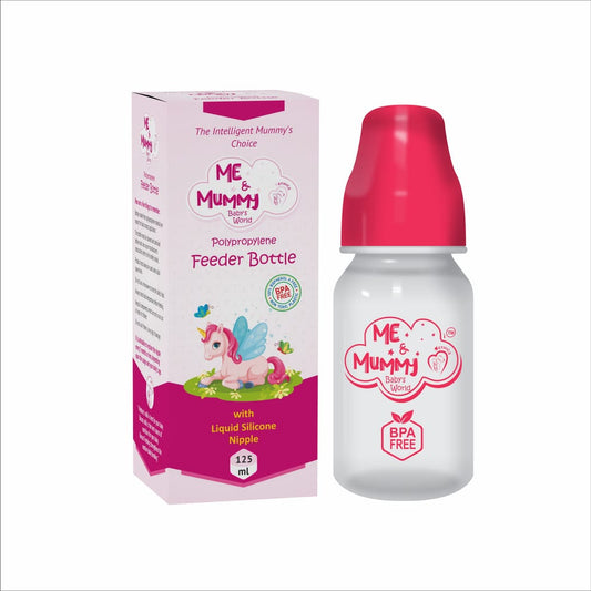 Unicorn Anti-Colic Bpa-Free Baby Feeding Bottle, 125Ml, Pack Of 1, Pink