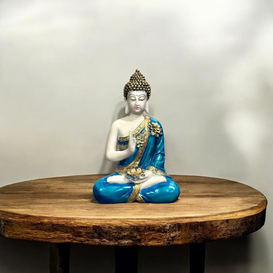 Meditating Buddha Idol Resin Height 12 Inches