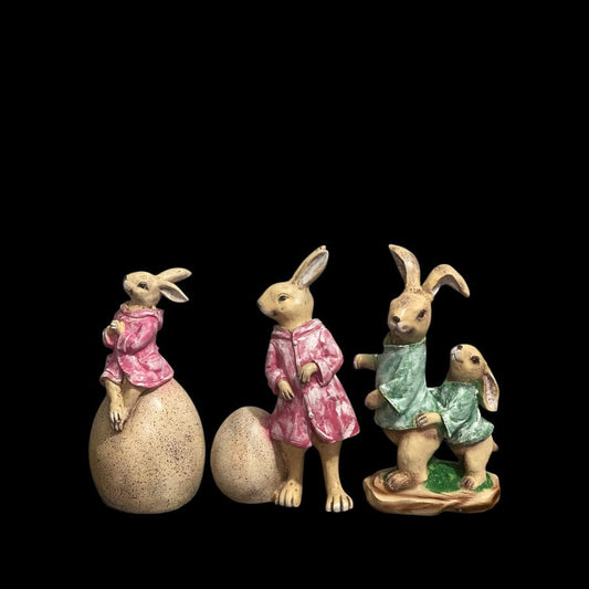 The Cute Rabit Family Idol For Harmony And Happiness H-30cm