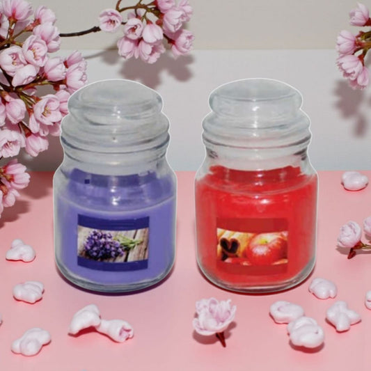 Small Decorative Jar Candle-Set of 2
