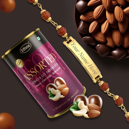 Elegant Duo Personalized Bracelet  Gourmet Chocolate Gift Combo