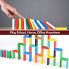 4439 120pc Dominoes Blocks Set Multicolor Wooden Toy Building Indoor Game Toy.