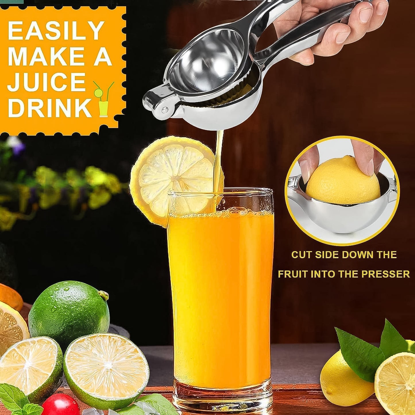 Premium Heavy-duty Stainless Steel Lemon Squeezer Press 1 Pc